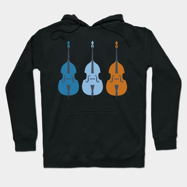 Trio of Double Basses Hoodie by NattyDesigns